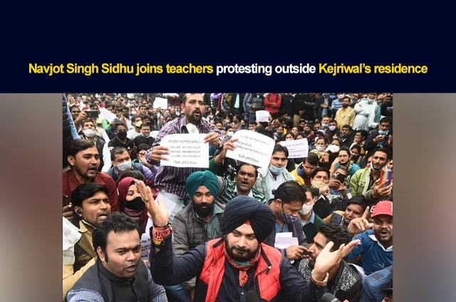 NAVJOT SIDHU PROTESTING IN DELHI