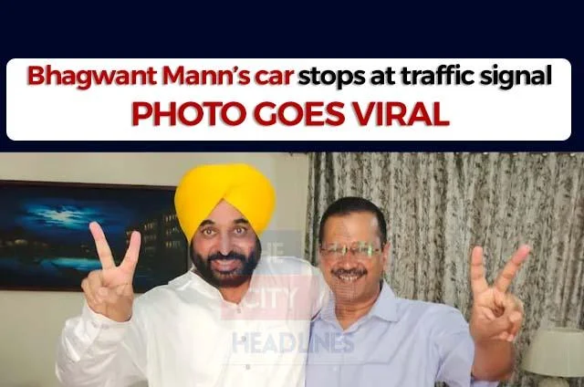 BHAGWANT MANN CAR STOPS AT SIGNAL