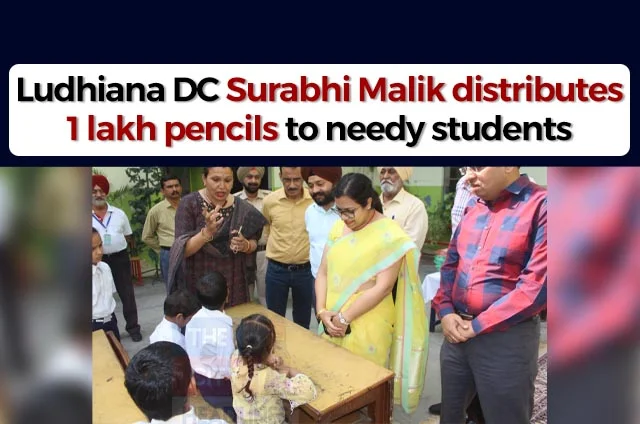 Ludhiana dc distributes pencils